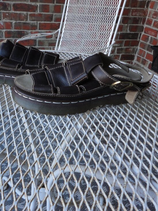 DR MARTENS Men\'s Brown Leather Vintage Fishermen\'s Chunky Sandals Size 12 main image 11